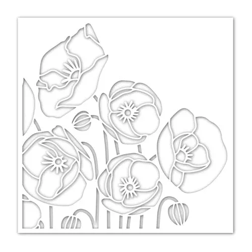Simon Says Stamp Stencil POPPY BOUQUET ssst121482