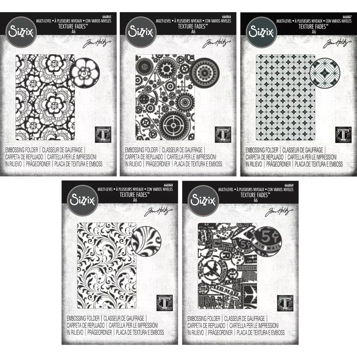 Sizzix Texture Fades - I Want it All, IWIAEFV5 by: Tim Holtz