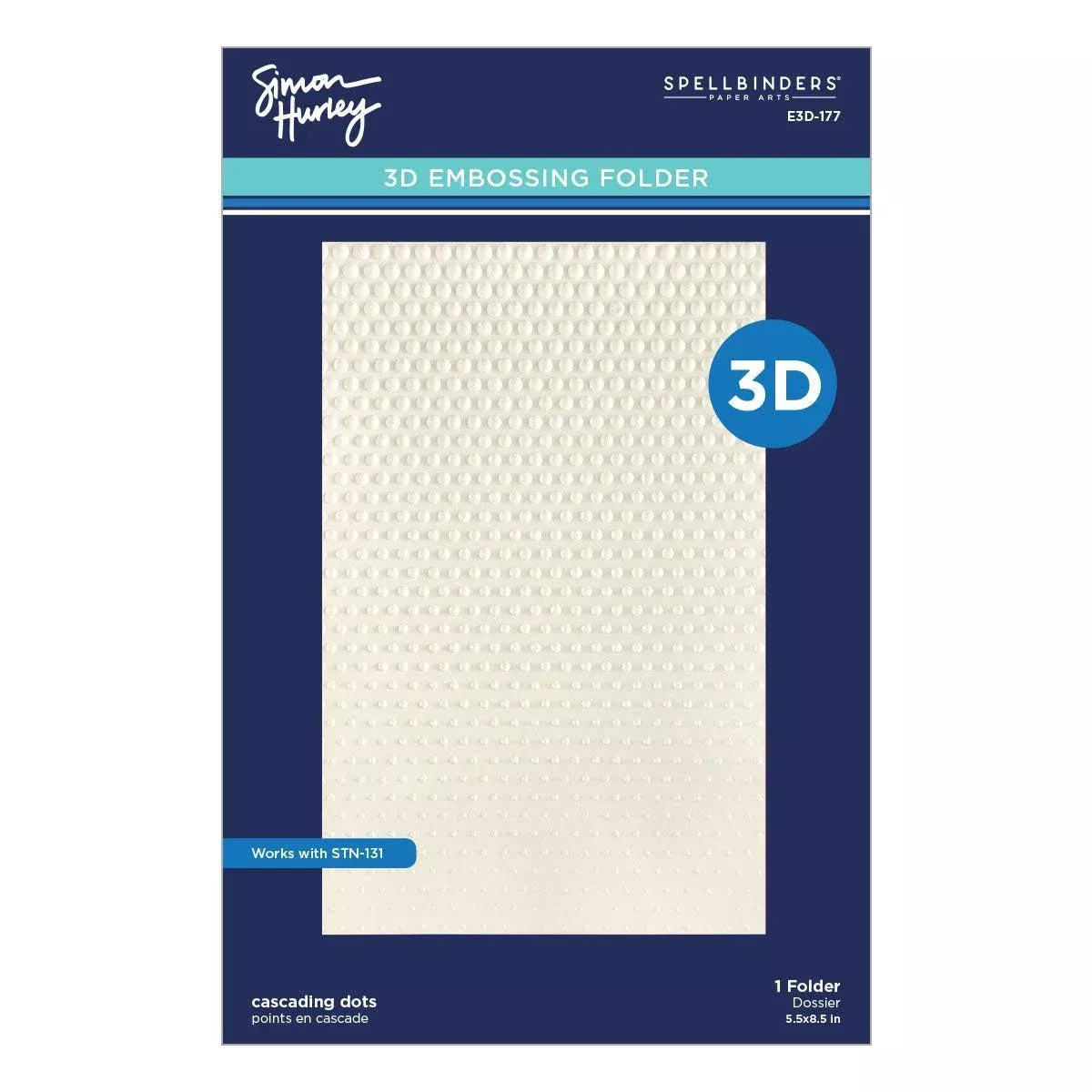 Spellbinders - Cascading Coneflowers Collection - 3D Embossing Folder - Cascading Dots