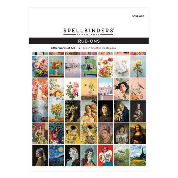 Spellbinders - Clear Seal Maker Tool Collection - Rub-On Sheets - Little Works of Art