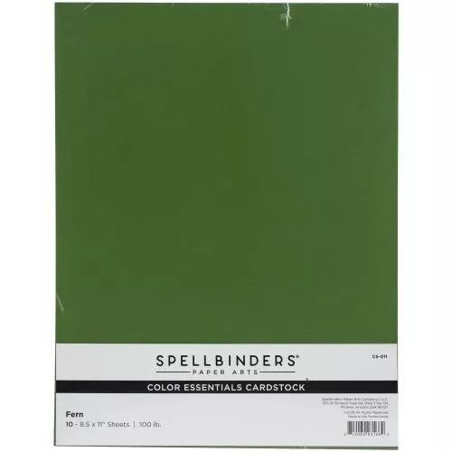 Spellbinders Color Essentials Cardstock 8.5"X11" 10/Pkg Fern