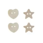 Spellbinders- Hearts & Stars Wooden Buttons