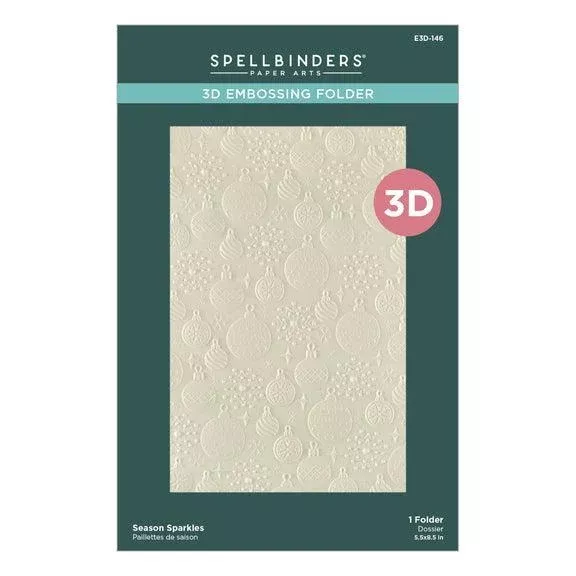 Spellbinders - Merry Mischief Collection - 3D Embossing Folder - Season Sparkles