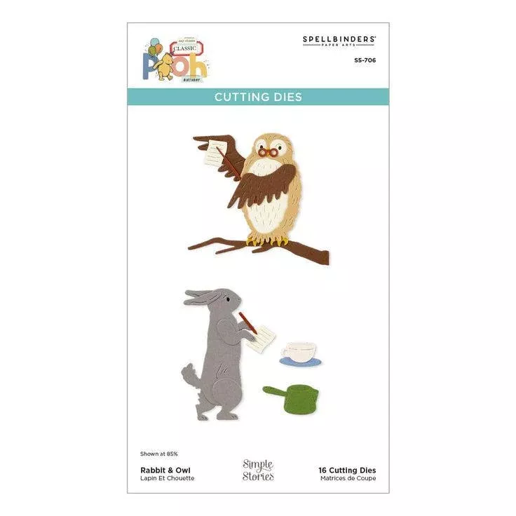 Spellbinders - Say Cheese Classic Pooh Birthday Collection - Dies - Rabbit & Owl