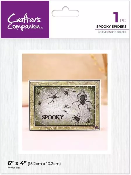 Spooky Spiders - Partial 3D Embossing Folder - Crafters Companion