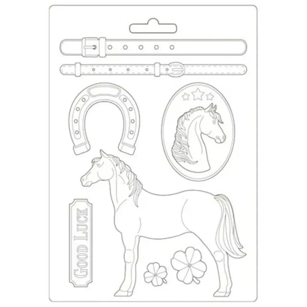 Stamperia Soft Mould A4 Romantic Horses Standing Horse (K3PTA4500)