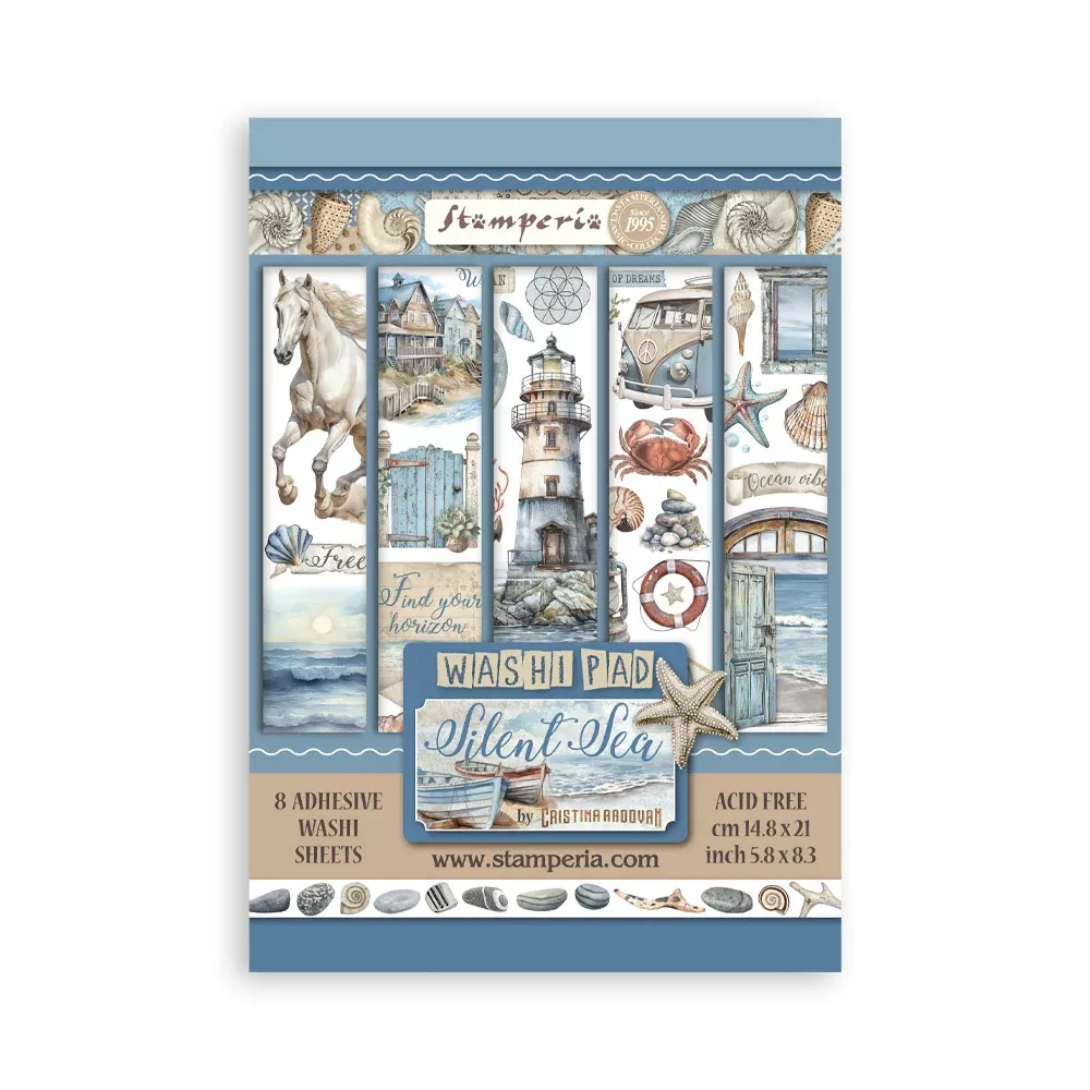 Stamperia - Washi pad 8 sheets A5 - Silent Sea