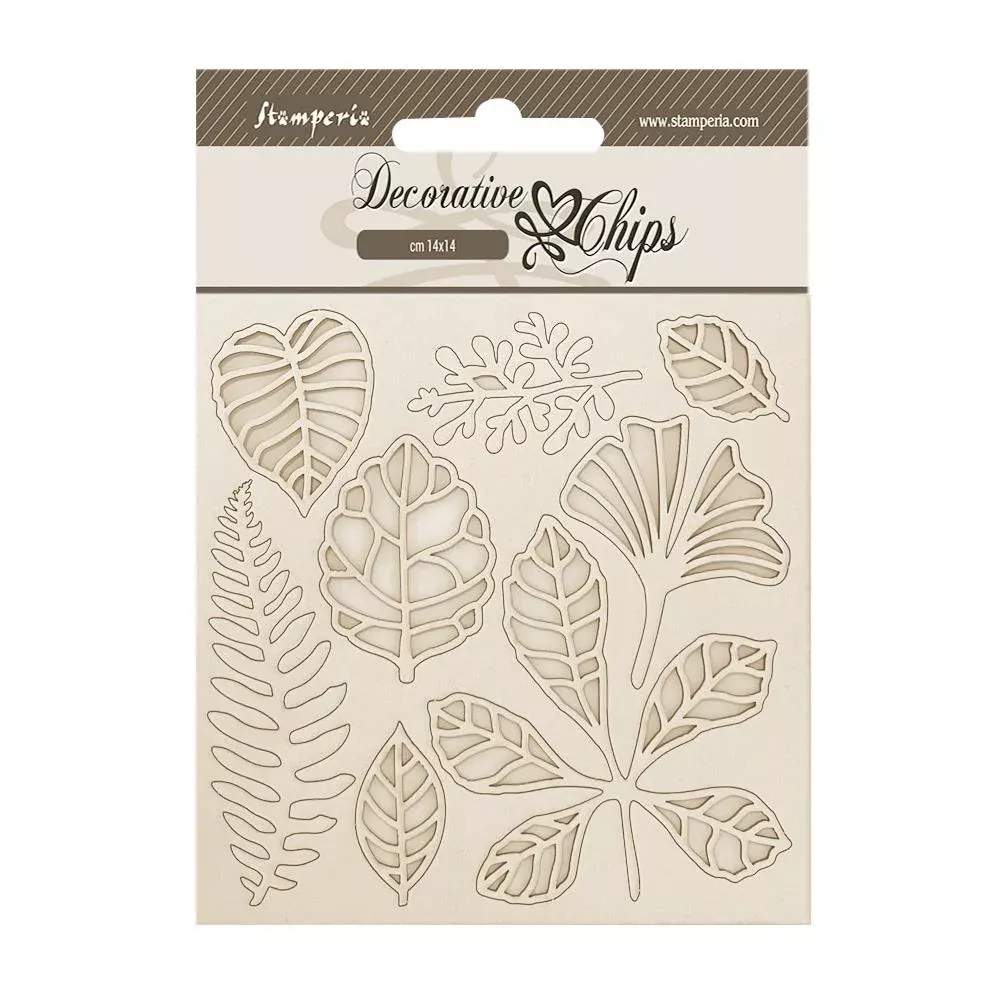 StamperiaDecorative Chips - Herbarium Silvae Leaves, SCB279