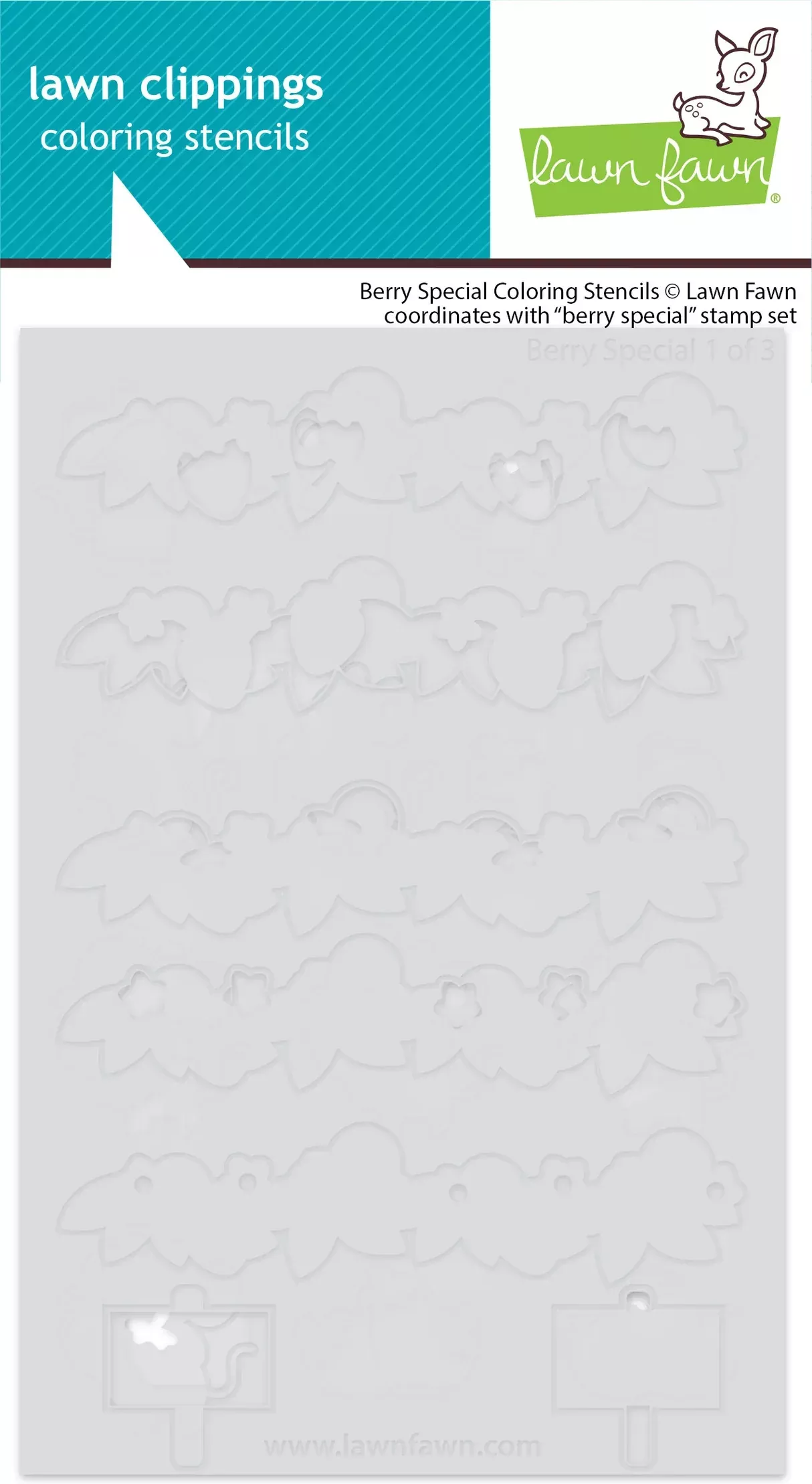 Stencils: Lawn Fawn-Berry Special Coloring Stencils