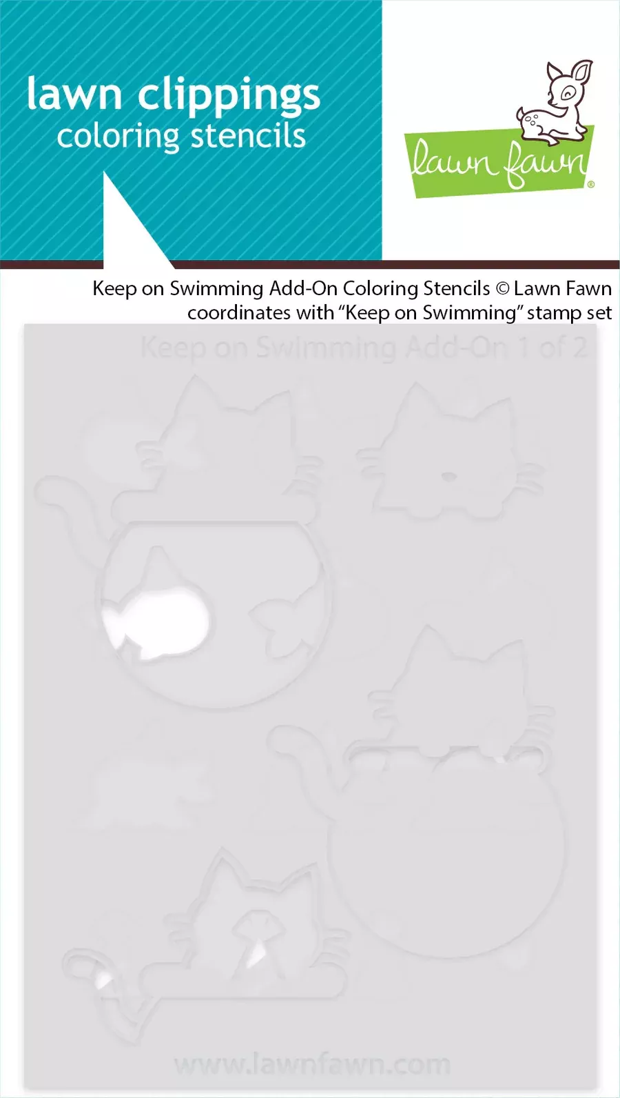 Stencils: Lawn Fawn- Keep On Swimming Add-On Coloring Stencils