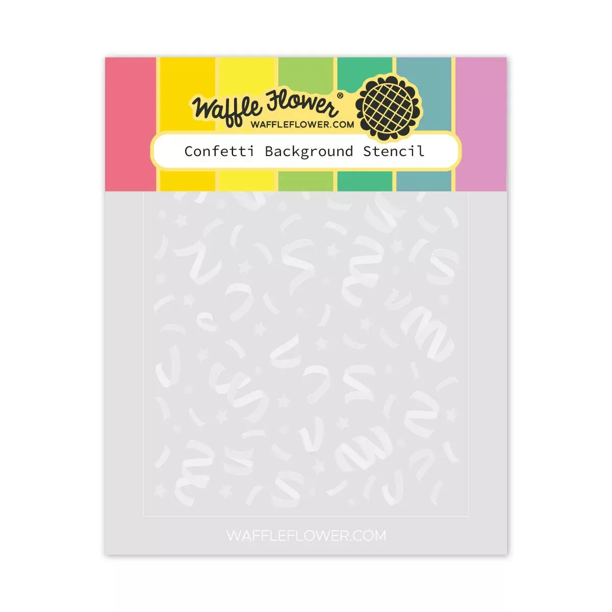 Stencils: Waffle Flower-Confetti Background Stencil