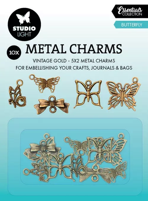 Studio Light- Metal Charms Butterfly Consumables 10 PC