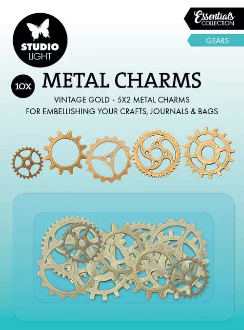 Studio Light- Metal Charms Gears Consumables 10 PC