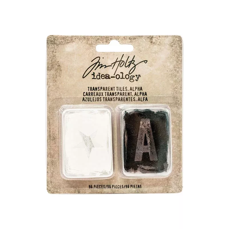 Tim Holtz idea-ology Alpha Transparent Tiles TH93566