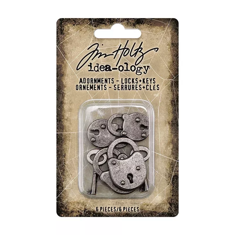 *Tim Holtz idea-ology LOCKS AND KEYS Adornments th94162