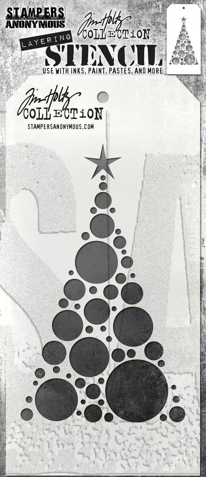 Tim Holtz Layered Stencil 4.125"X8.5" Modern Tree