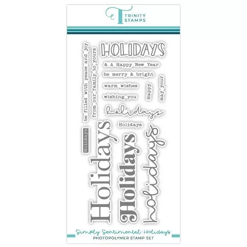 Trinity Stamps SIMPLY SENTIMENTAL HOLIDAYS Clear Stamp Set tps-215*