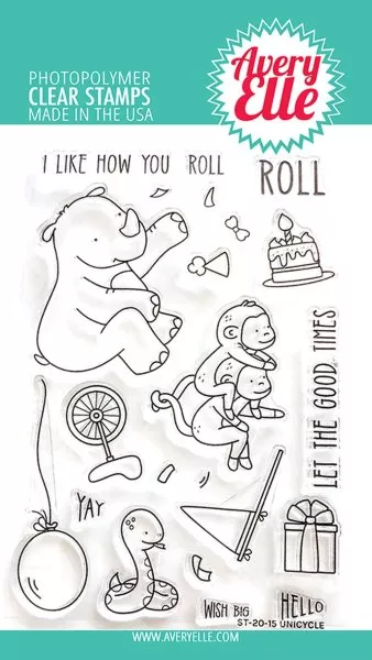 Unicycle - Clear Stamps - Avery Elle