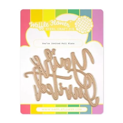 Waffle Flower Oversized You're Invited Hot Foil Plate 421163*