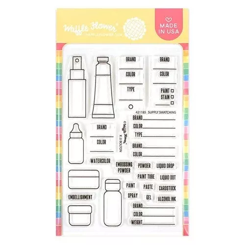 Waffle Flower Supply Swatching Clear Stamps 421185