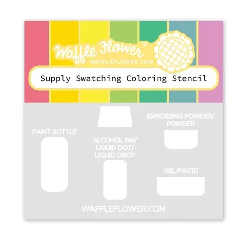 Waffle Flower Supply Swatching Coloring Stencil 421187*