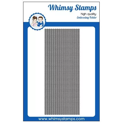 Whimsy Stamps Slimline Sweater Embossing Folder wsef07*