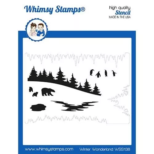 Whimsy Stamps Winter Wonderland Stencil wss138