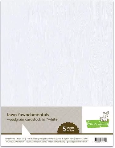 White Woodgrain Cardstock