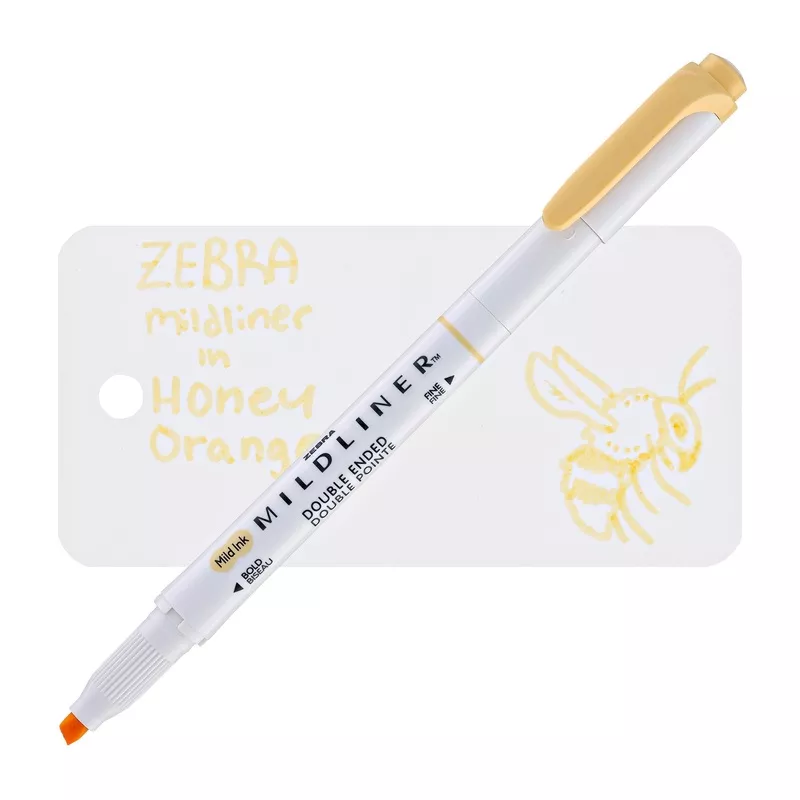 Zebra Mildliner Dual-Tip Highlighter in Honey Orange