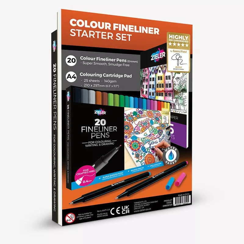 Zieler : Fineliner Starter Set : Pack of 20