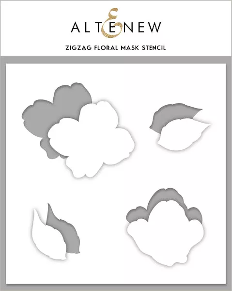 Zig Zag Floral Mask Stencil - RETIRING
