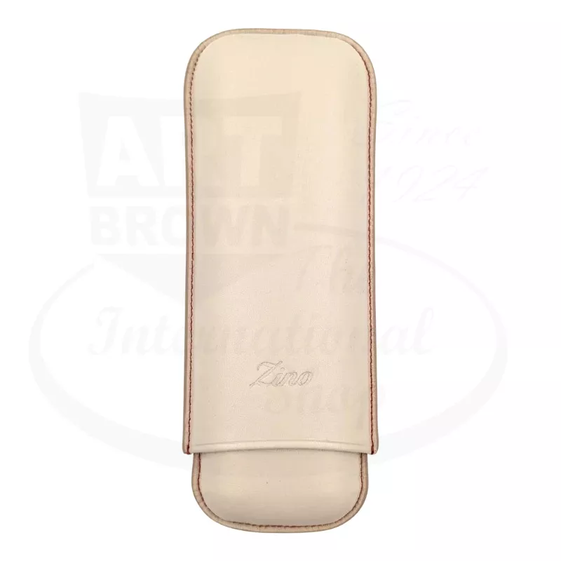 Zino XL-2 Leather 2 Cigar Case Beige & Red, 51002969