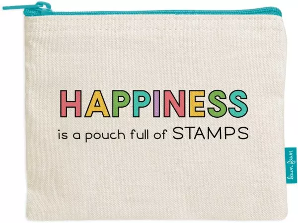 Zipper Pouch - Happiness Is A Pouch Full Of Stamps - Lawn Fawn