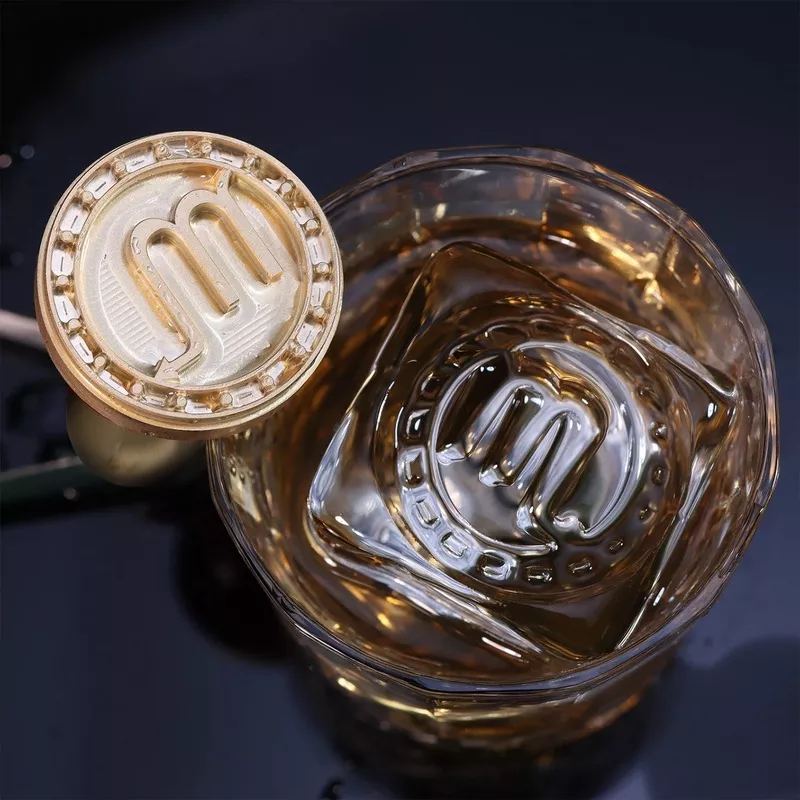 Zodiac Brass Ice Stamp for Bartender & Planner