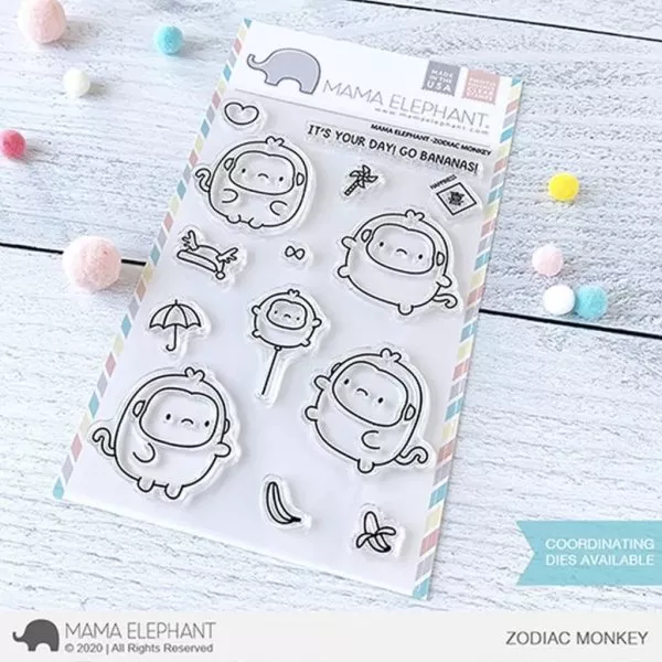 Zodiac Monkey - Stamp & Die Bundle - Mama Elephant